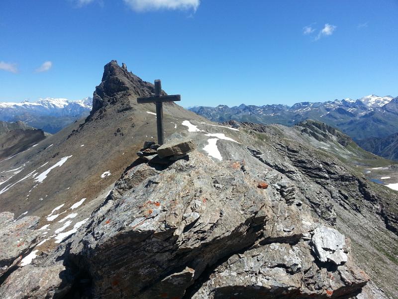 20130731_115804.jpg - 31.7. Blick von Pointes de Tsavolire 3026 gegen Bec de Bosson bei Bike-Run-Bike Tour (Bike bis Alpage Lovengo)